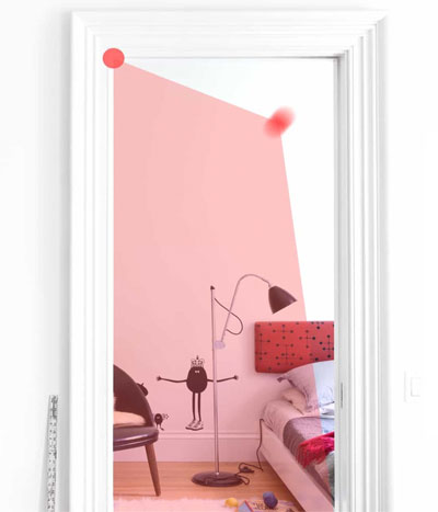  Illustration of designating some area to be monitored for motion  